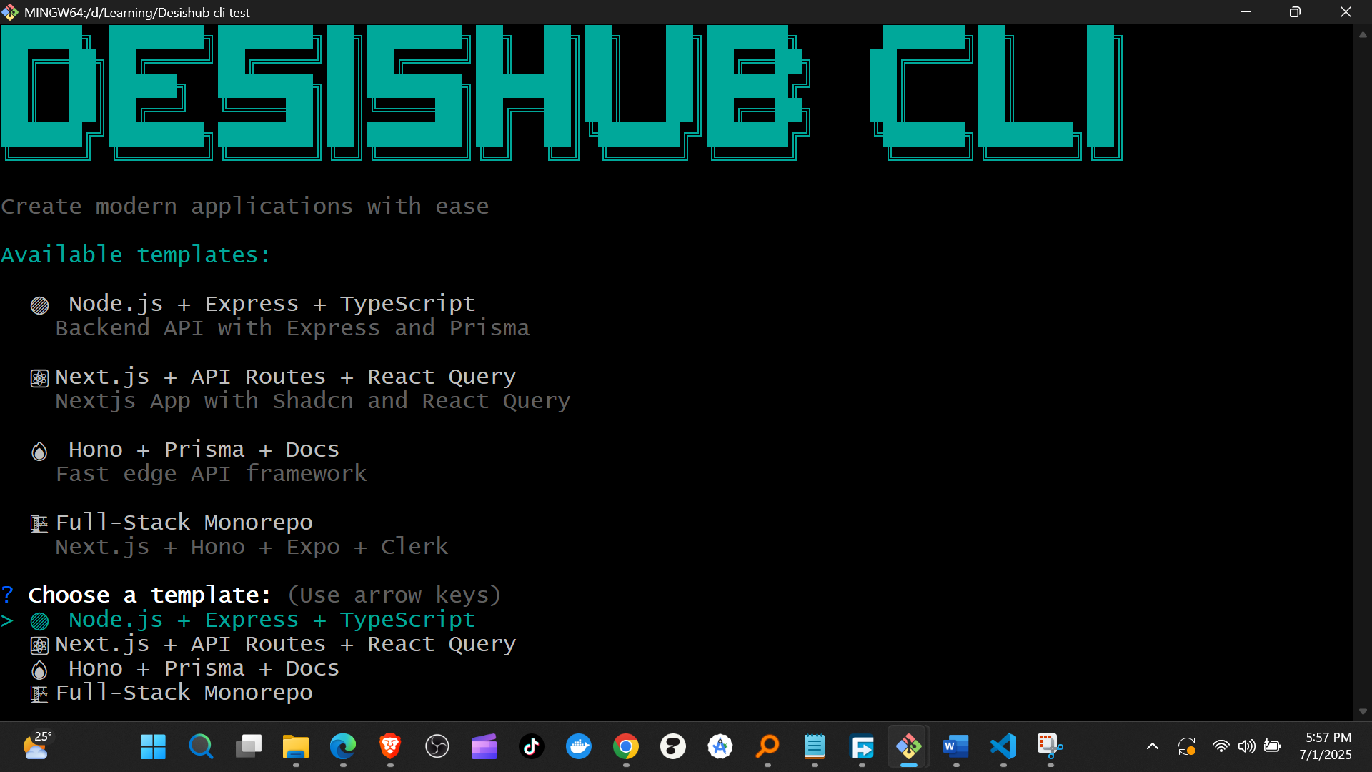 DesiHub CLI