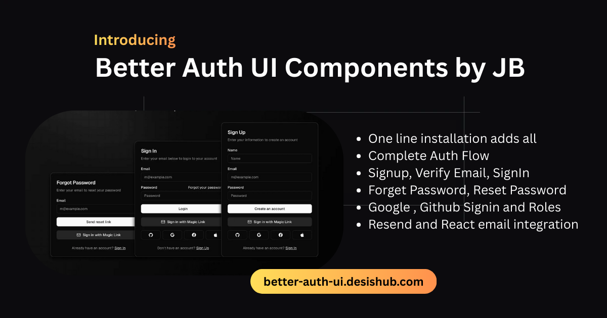 JB Better Auth UI Components