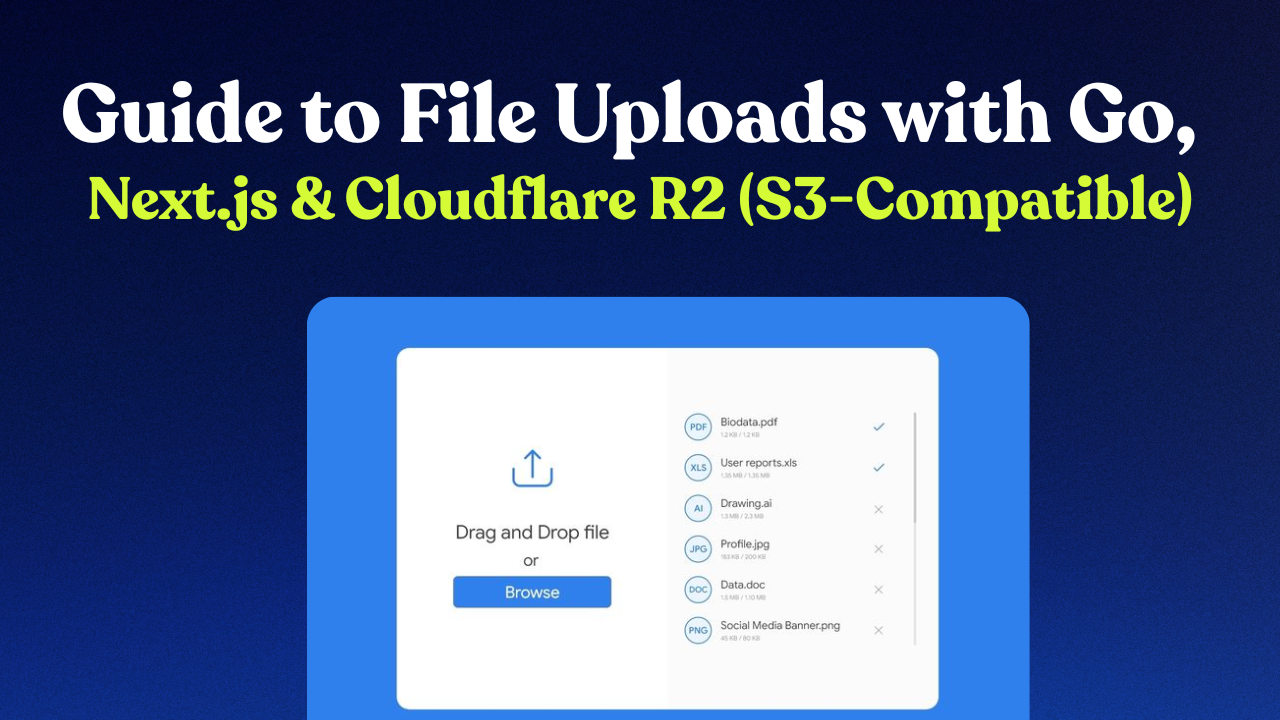 The Ultimate Guide to File Uploads with Go, Next.js & Cloudflare R2 (S3-Compatible)